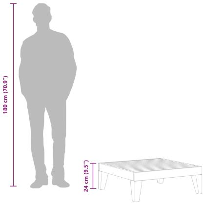 Градинска маса, 68,5x68,5x24 см, акация масив
