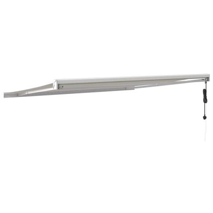 Прибираща се тента кремава 4x3 м плат и алуминий