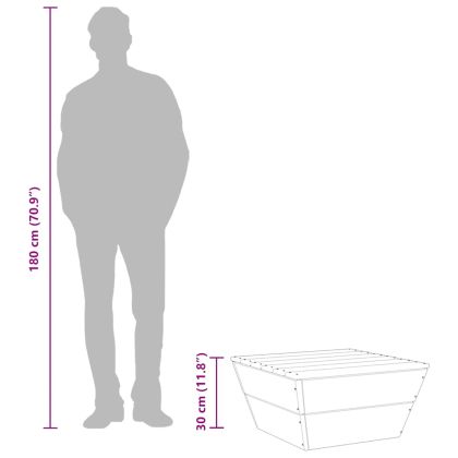 Градински маси 2 бр 60x60x30 см импрегнирана смърчова дървесина