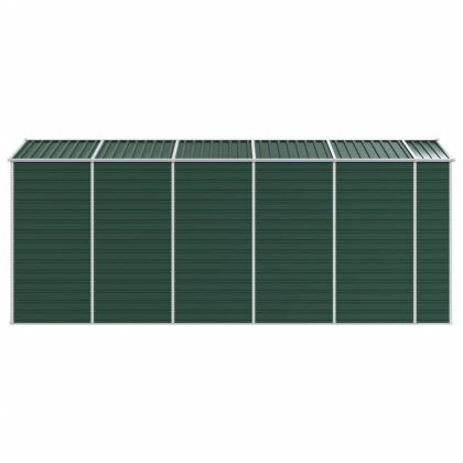 Градинска барака зелена 191x470x198 см поцинкована стомана