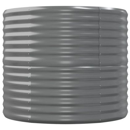 Градинска повдигната леха поцинкована стомана сиво