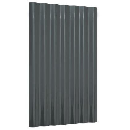 Панели покрив 36 бр поцинкована стомана антрацит 60х36 см
