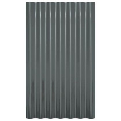 Панели покрив 36 бр поцинкована стомана антрацит 60х36 см