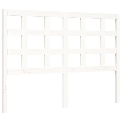 Рамка за легло с табла бяла Double масивно дърво