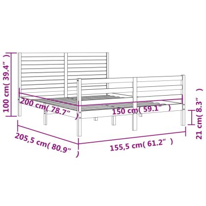 Рамка за легло с табла King Size масивно дърво