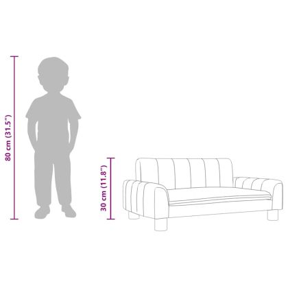 Детски диван, черно, 90x53x30 см, текстил