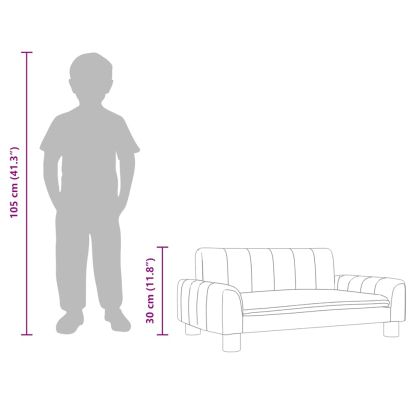 Детски диван, черно, 90x53x30 см, текстил