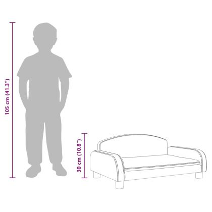 Детски диван черен 70x45x30 см изкуствена кожа