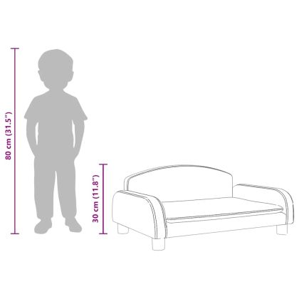 Детски диван капучино 70x45x30 см изкуствена кожа