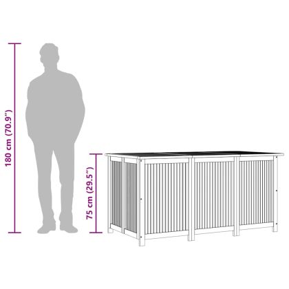 Градинска кутия за съхранение 150x80x75 см акациево дърво масив