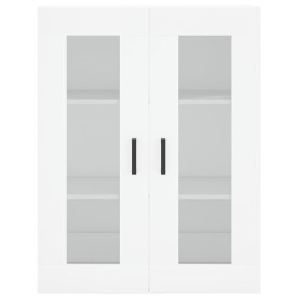 Висок шкаф, бял, 69,5x34x180 см, инженерно дърво