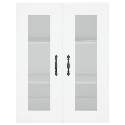 Висок шкаф, бял, 69,5x34x180 см, инженерно дърво