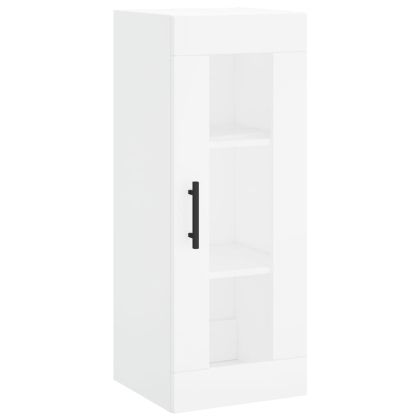 Висок шкаф, бял, 34,5x34x180 см, инженерно дърво
