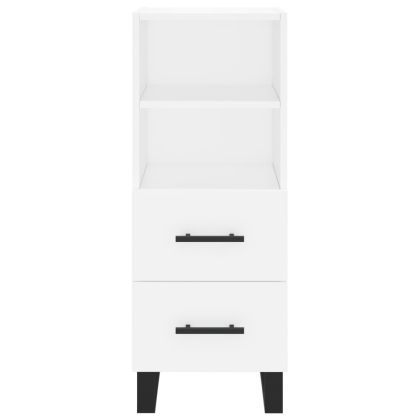 Висок шкаф, бял, 34,5x34x180 см, инженерно дърво