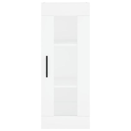 Висок шкаф, бял, 34,5x34x180 см, инженерно дърво