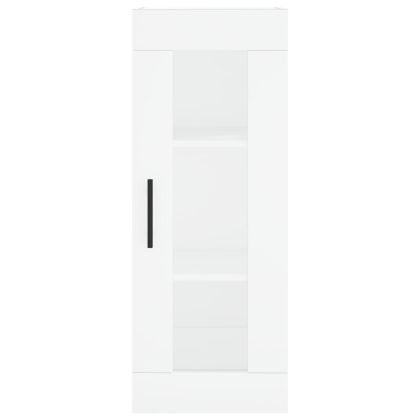 Висок шкаф, бял, 34,5x34x180 см, инженерно дърво