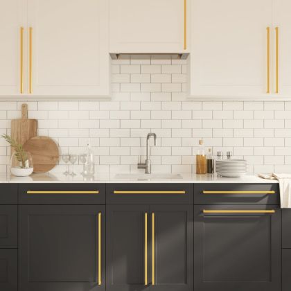 Дръжки за шкафове, 20 бр, златисти, 480 мм, неръждаема стомана