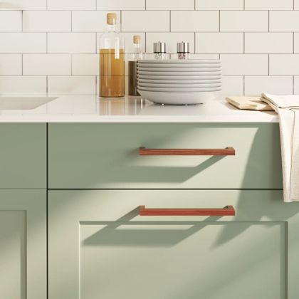 Дръжки за шкафове, 20 бр, бронз, 192 мм, неръждаема стомана