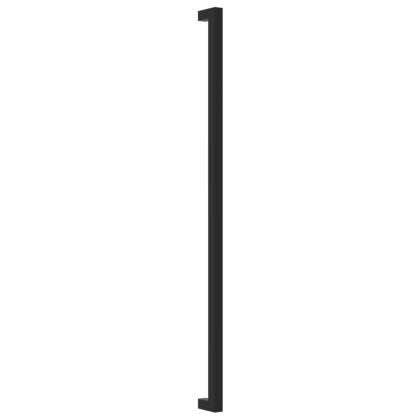 Дръжки за шкафове, 10 бр, черни, 480 мм, неръждаема стомана