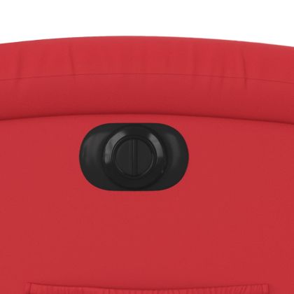 Електрически стол реклайнер, червен, изкуствена кожа