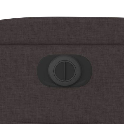 Електрически реклайнер стол, тъмнокафяв, текстил