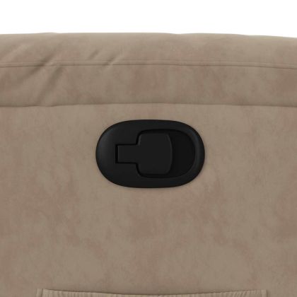 Изправящ реклайнер стол, таупе, микрофибърен текстил