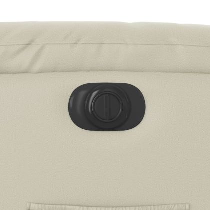 Електрически наклоняем стол, кремав, изкуствена кожа