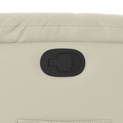 Изправящ реклайнер стол, кремав, изкуствена кожа