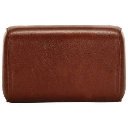 Пейка гимнастическа 38 см кафява естествена кожа и манго масив