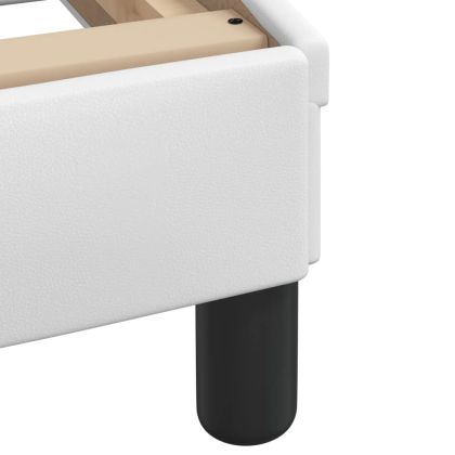 Рамка за легло без матрак Zadar, бяла, 90x200 см, изкуствена кожа