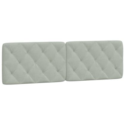 Легло с матрак, светлосиво, 160x200 см, кадифе