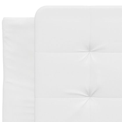 Рамка за легло без матрак Zadar, бяло, 90x200 см, изкуствена кожа