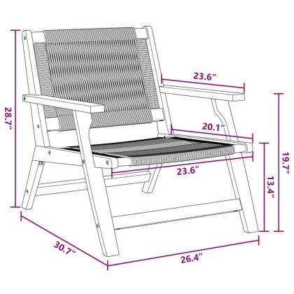 Градински столове с маса 3 pcs Сив Масивна акациева дървесина