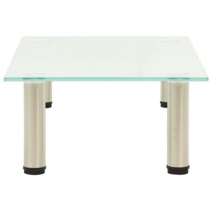 ТВ поставка, прозрачна, 60x35x17 см, закалено стъкло