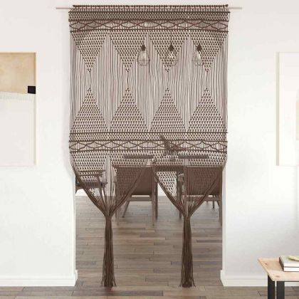 Завеса макраме, таупе, 140x240 см, памук