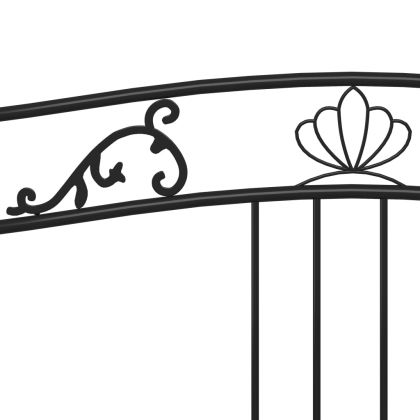 Рамка за разтегателен диван, черна, метал, 90x200 см