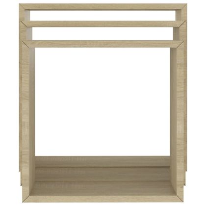 Стенни кубични рафтове, 3 бр, дъб сонома, 26x15x26 см