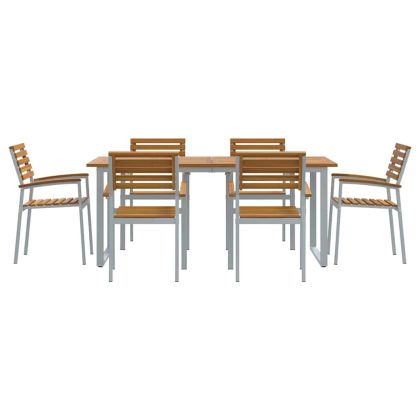 Комплект за хранене в градината 7 pcs Сив