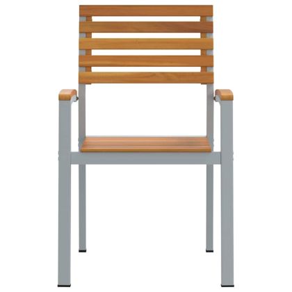 Градински стол 6 pcs Кафяво 56 x 57 x 87cm