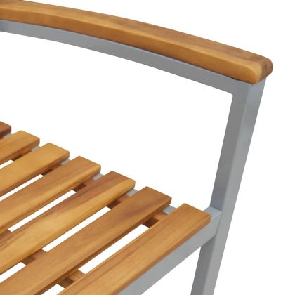 Комплект за хранене в градината 7 pcs сиво и кафяво