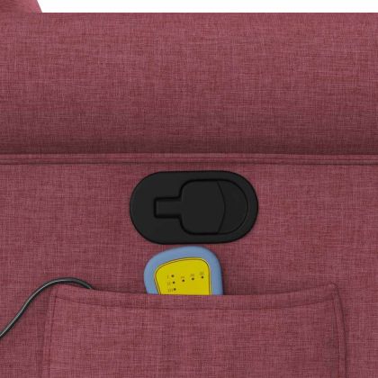 Масажен изправящ наклоняем стол, виненочервен, текстил