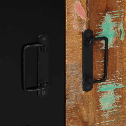 Комплект мебели за баня с рафт 3 pcs Солидно възстановено дърво