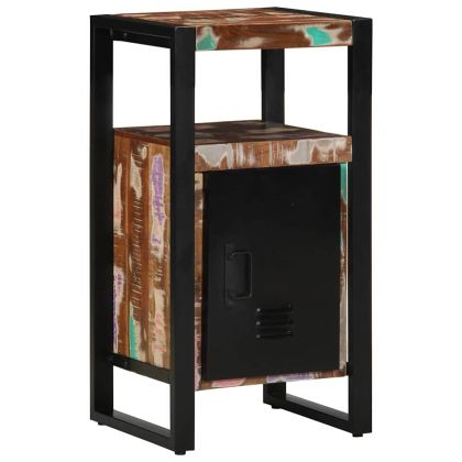 Комплект мебели за баня 3 pcs Кафяво Солидно възстановено дърво