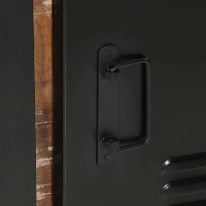 Комплект мебели за баня 3 pcs Кафяво Солидно възстановено дърво