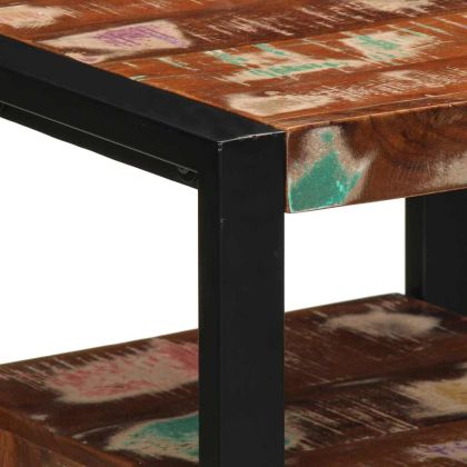 Комплект мебели за баня 3 pcs Кафяво Солидно възстановено дърво