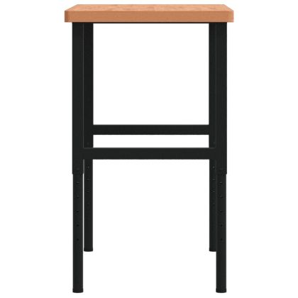 Работна маса 100x60x(73-99,5) см масивно дърво бук правоъгълна