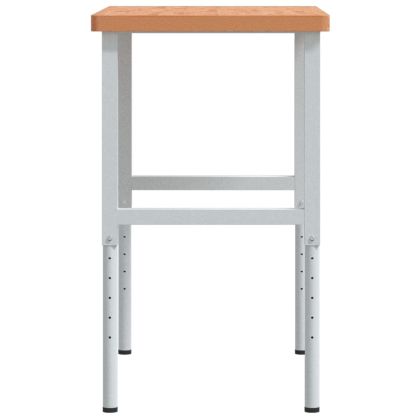 Работна маса 100x60x(73-99,5) см масивно дърво бук правоъгълна