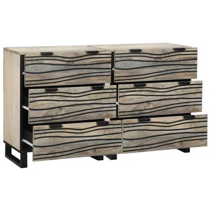 Комплект скрин с чекмедже 2 pcs Бяло 60 x 33,5 x 75 см