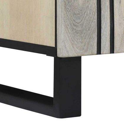 Комплект мебели за баня с рафт 2 pcs Бяло Инженерно дърво