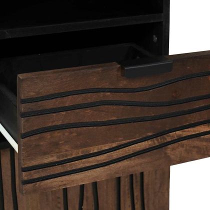 Комплект мебели за баня с чекмедже 4 pcs Бяло Инженерно дърво